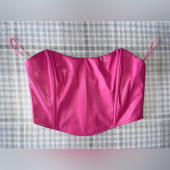 Faux leather corset top - Picture 2 of 14